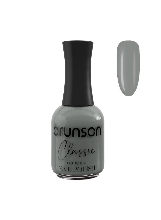 Brunson Classic Nail Polish 18ml Fast Dry Nail Lacquer Nail Harderner Normal Polish Glossy Gel Effect Quick Air Dry Long-Lasting Natural Nail Enamel Salon Quality Manicure Pedicure Regular Polish - Image 1